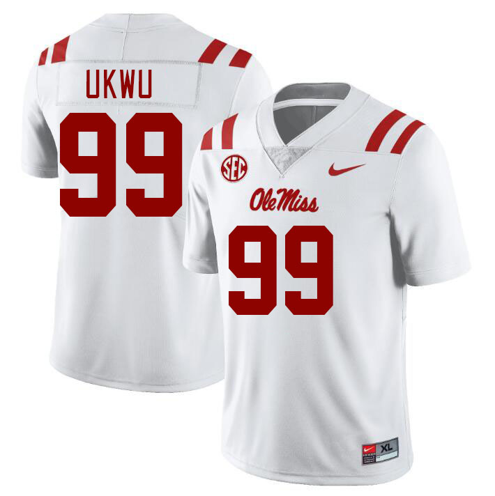 Ole Miss Rebels #99 Isaac Ukwu College Football Jerseyes Stitched Sale-White